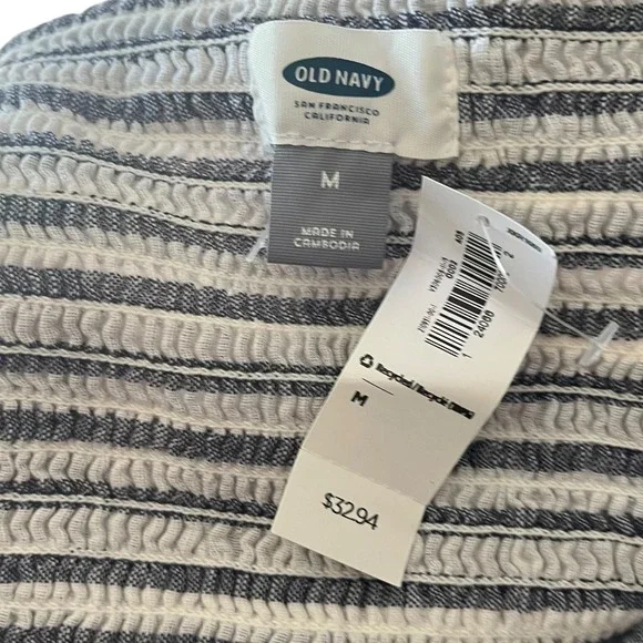 Old Navy Blue and White Striped Sundress Sleeveless Casual Summer Dress M - Picture 8 of 12
